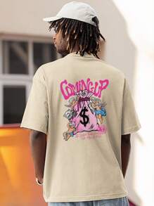 T-Shirt Cotton Shirt Angel Money Money Dollar Ref 1379 FLUXOGEEK - Khaki - View 5