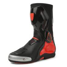Professional Racing Motorcycle Boots, Fashionable Men's High-Top Motorcycle Boots Made Of Superb Microfiber Leather With Excellent Traction And Ankle Support, Skid-Proof And Kick-Proof, Suitable For Off-Road Enthusiasts, Motorcycle Racing, Competition And Traffic Police Riding, Available In Black And White High-Top Styles - Black and White - View 7