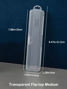 1 件透明便携式牙刷收纳盒翻盖化妆刷收纳盒眉笔收纳盒便携式化妆刷盒旅行牙刷收纳盒户外旅行必备配件户外办公室返校旅行必需品健身学校用品假日露营假日必需品假期迷你女士香水男士香水沙滩瓶旅行配件旅行必备品暑期学校配件东西返校用品 - 彩色 - 查看 9