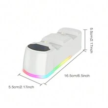 P4 Controller Charging Station, Upgraded 2-Hour Charging Chip P4 Controller Charging Dock With Charging Indicator Light And Ambience Light, Replacement Charger For P4 Dualshock Controller