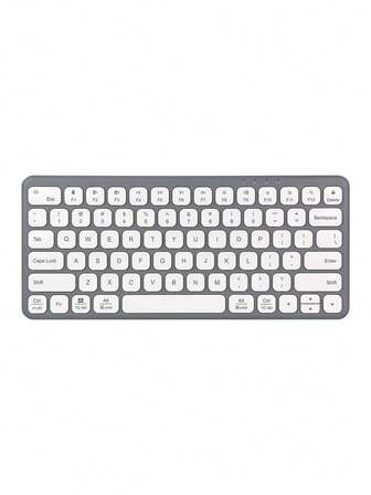 Teclado inalámbrico de modo dual 2.4G/Bluetooth B087, con función de conmutación conveniente, compatible con hasta 3 dispositivos, diseño ultrafino, compatible con PC, portátil, Windows, Chrome OS, Android, iPadOS y Apple TV - Gris