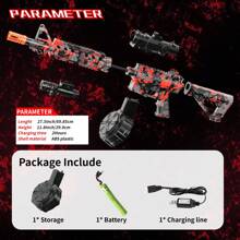 Large Blaster With Drum, Automatic Dual Mode Blaster, For Outdoor Activities -Perfect For Outdoor Team Games & Christmas Gifts - 紅色 - 查看 6