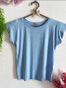 Women's Blouse - 淺藍色 - 查看 1