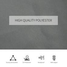 Outsunny 10' X 12' Universal Gazebo Sidewall Set With Panels, Hooks And C-Rings Included For Pergolas And Cabanas, Gray - Dark Gray+Polyester as Pic - View 4