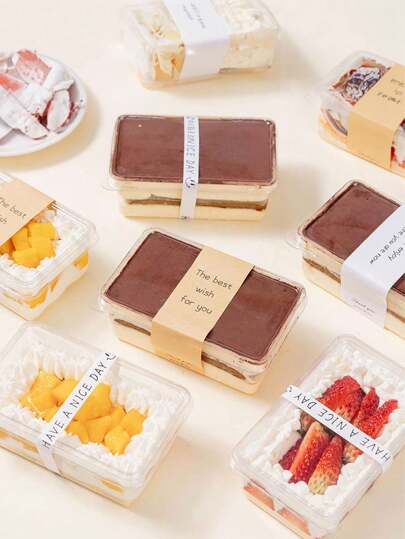 15/20/30/40pcs Clear Plastic Food Packaging Boxes, Suitable For Cakes, Desserts, Cookies, Salads, Breads, Fries, Finger Biscuits, Macaroons, Pasta, Sandwiches, Hot Dogs, Marshmallows, Snow Flake Pastries, Pork Floss Rolls And Other Baked Goods Packaging, Suitable For Picnics, Camping, Parties, Packing Cooked Food For Work, Convenient To Carry