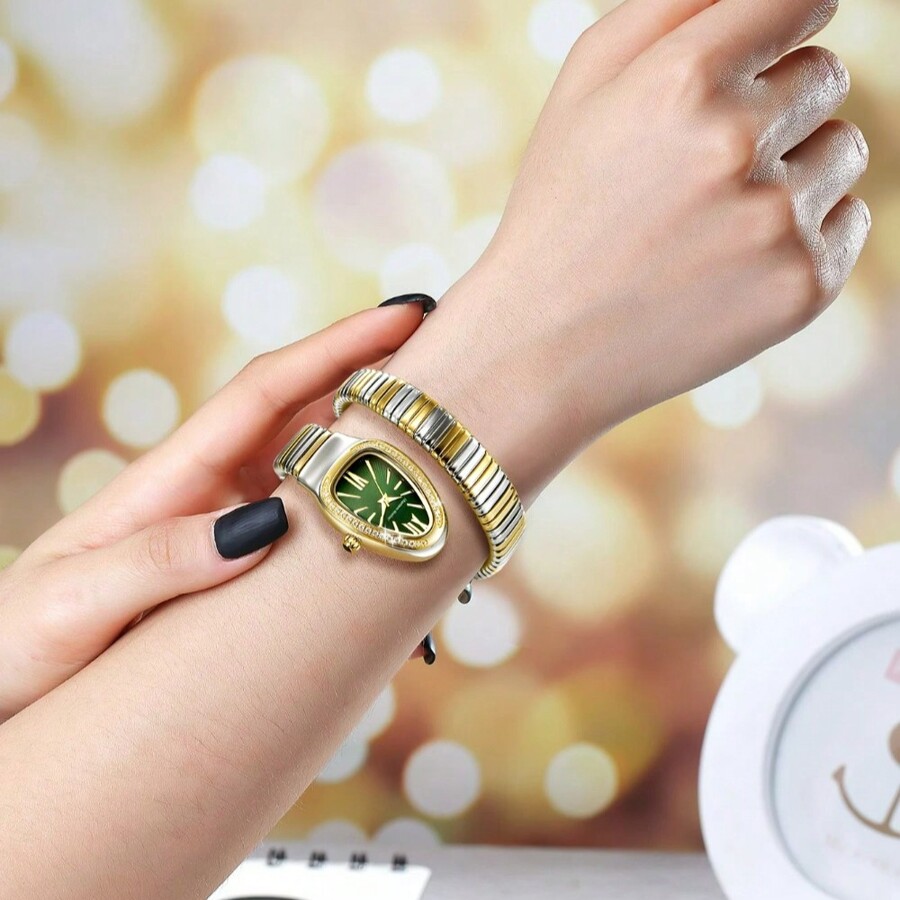 Women Snake Bangle Watches Fashion Bracelet Watch Vogue Girls Brand