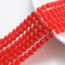 Environ 50 pièces Fil de perles en cristal clair de 8 mm, perles de verre pour la conception de bracelets, colliers, décoration de rideaux