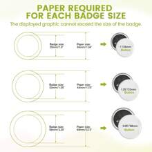25+32+58mm Badge Maker Machine - 100 Metal Sets, Molds & Round Cutter (Multi-Language Manual) - Green - View 4