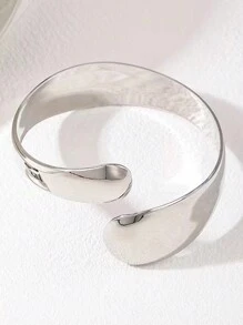 Water Drop Open Bangle Bracelet, European Style, Minimalist Design, Daily Accessory For Women