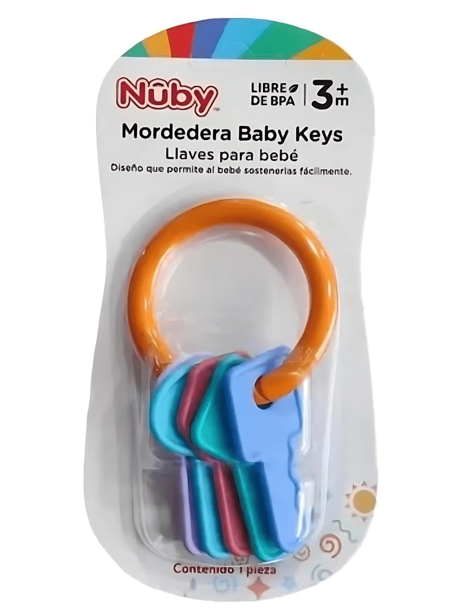 Llaves Sonajero Mordedera Para Bebes - Rosa - Ver 1