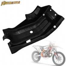PowerMotor Protector de motor y chasis para motocicleta/moto de campo a través, placa base negra para protección contra raspaduras para modelos EXC-F EXC FE250 FE 350 2017-2022 - Unitalla - Ver 1