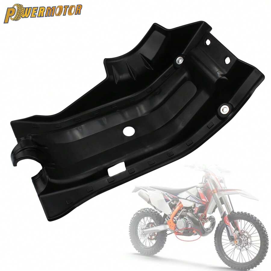 PowerMotor Protector de motor y chasis para motocicleta/moto de campo a través, placa base negra para protección contra raspaduras para modelos EXC-F EXC FE250 FE 350 2017-2022 - Unitalla - Ver 1