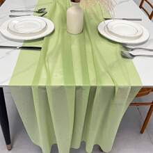 Gauze Table Runner Chiffon Like Wedding Table Runner 120 Inches Long Boho Rustic For Bridal Shower Decorations Bridal Shower