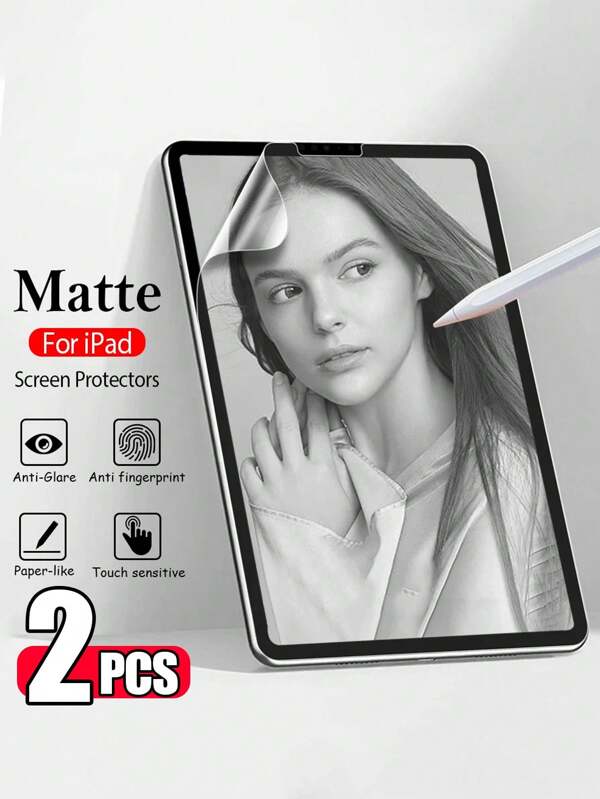 2 Packs Like Paper Screen Protector Film Compatible With IPad