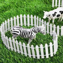 1pc 35" Miniature Fairy Garden Fence, Decorative White Wooden Pointed Picket Fence, Mini Wooden Garden Fence For Crafts, DIY Model Projects, Toy House, Flower Pot