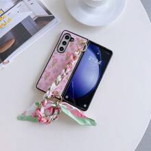 Ditsy Floral Folding Screen Smartphone Case Compatible With Samsung Galaxy Z Fold Series, Delicate Design, Adorable Flower Scarf Women's Protective Case, Compatible With Samsung Fold3/4/5/6