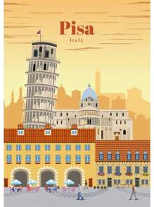 1 幅阿姆斯特丹东京伦敦冰岛巴厘岛温哥华旅行海报艺术城市绘画风景帆布画无框 - 彩色 - 查看 79