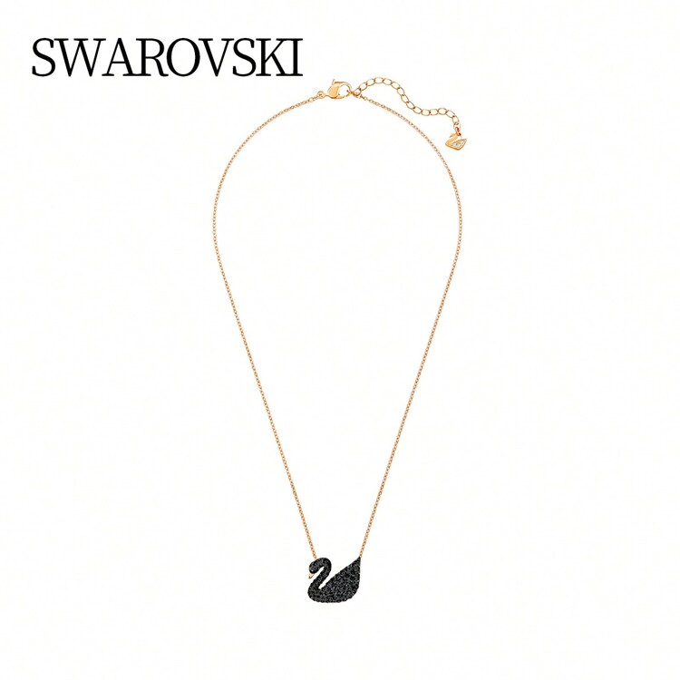 Mặt dây chuyền thiên nga biểu tượng Jet/Ros Gold Chain Necklace Món quà hoàn hảo cho bạn gái 5204134 - màu đen - Xem 7