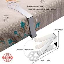 2/4 件户外桌布夹，爪式野餐桌布夹，室内，重型不锈钢盖夹，适用于派对婚礼家居餐厅露营配件 - 彩色 - 查看 4