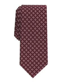 ALFANI Mens Berry Geometric Slim Neck Tie - 酒紅色 - 查看 2