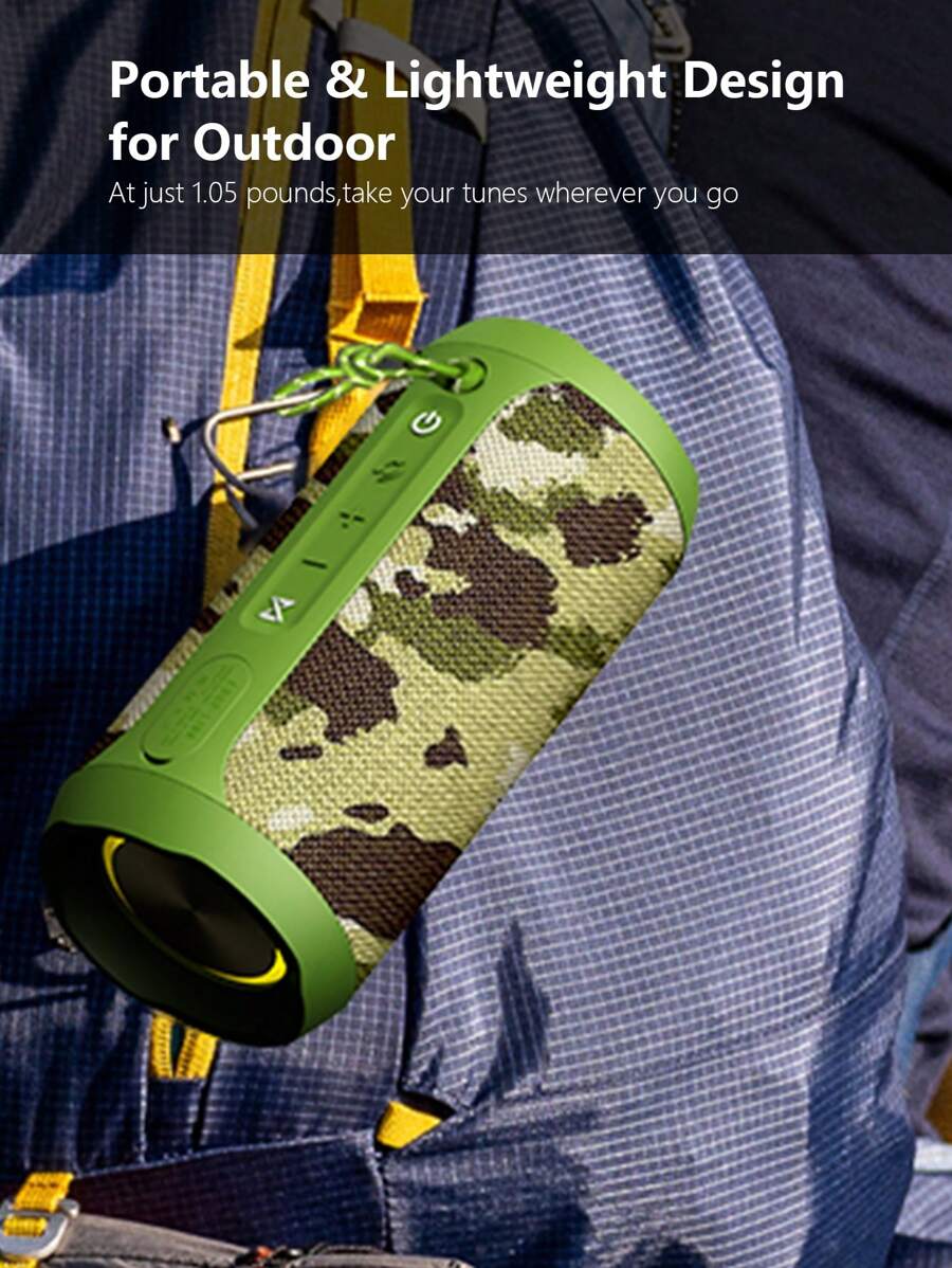 EDUPLINK Waterproof Portable Speaker TWS Pairing CF Slot RGB Lights And