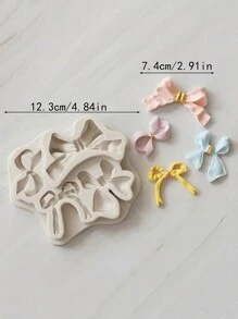 硅胶迷你蝴蝶结皇冠翻糖模具 巧克力模具 工艺品 DIY烘焙工具 情人节派对 家居装饰 家居礼品 - 米色 - 查看 10