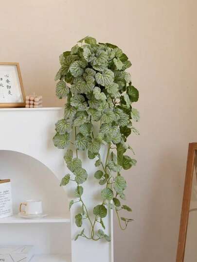 40-70 cm konstgjord hängande murgröna, silkesormbunkeblad, tropisk klematisblomma, lämplig för hem, trädgård, bröllopsdekor, 1 st, kruka ingår ej