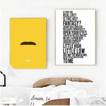 1 pieza Póster con la impresión de la banda Queen y Freddie Mercury, pintura en lienzo del arte de la película Bohemian Rhapsody, decoración de pared estilo hip hop sin marco - Multicolor - Ver 1