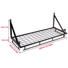 Hanging Pot Rack Pot Pan Rack Wall Mount Pan Kitchen Storage Shelf Holder 24 In - Black - View 9
