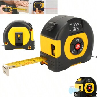 Cinta Métrica Láser 2en1 Medidor Láser 100m Y Flexometro 5m