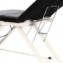 Portable 3-Fold Massage Table Aluminium Massage Bed Beauty Chair Therapy Folding-Black