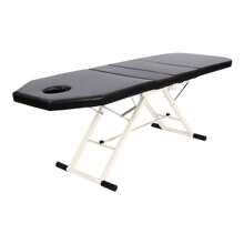 Portable 3-Fold Massage Table Aluminium Massage Bed Beauty Chair Therapy Folding-Black