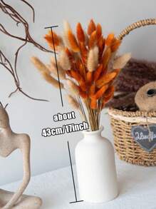 70/130 piezas Cola de conejo natural seca, color naranja y natural, decoración bohemia para centros de mesa de boda, decoraciones de otoño para el hogar, suministros para fiesta de baby shower. (Color naranja y natural), Día de San Valentín, Regalo - color naranja - Ver 6