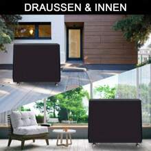 Tischtennisplatte Abdeckung Wasserdicht Pingpong Schutzhülle Winddicht UV-Beständiges Schwerlast Reißfest Tischtennis Abdeckhaube 165*70*185cm