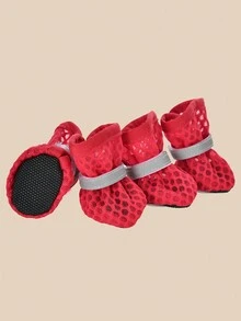 1 đôi giày cho chó cưng chống trượt, thoáng khí, bền, đế mềm, bảo vệ bàn chân cho chó và mèo nhỏ - Màu xanh lam - Xem 7