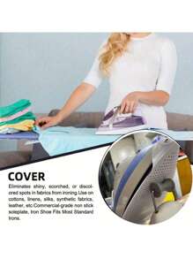 1pc Shoe Cover Iron Plate Cover Iron Heat Protector Iron Based Electric Iron Protector Cloth Apartment Essentials College Dormitory Essentials Home Essentials Iron Plate Cover Protect Your Iron Back To School Supplies For Home Travel Accessories