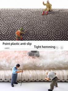 1 块柔软的客厅地毯，矩形波西米亚风格红色花朵图案地毯，带蓬松、防滑毛绒柔软毛绒床边地毯，扎染书房地毯，适合女孩儿童婴儿青少年宿舍家居装饰，卧室育儿室地毯，房间装饰 - 灰色 - 查看 5