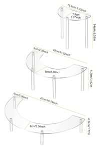 3-Tier Semicircle Acrylic Display Shelf For Storing And Showcasing Makeup Collections