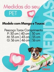 Roupinha Pet Macho Soft Inverno Agasalho Pijama Com Toca e Manga Roupa Cachorro e Gato