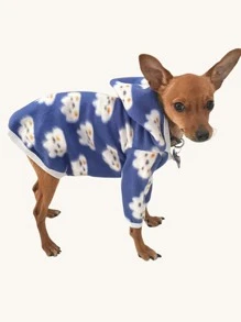 Roupinha Pet Macho Soft Inverno Agasalho Pijama Com Toca e Manga Roupa Cachorro e Gato