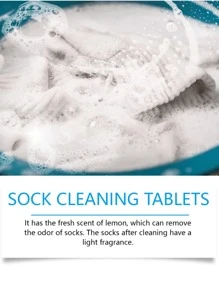 JUE FISH 1/5/PC Socks Cleaning Effervescent Tablets Gently Clean Stubborn Stains, Clean And Fragrant White Socks Cleaning Tablets - Multicolor - View 5