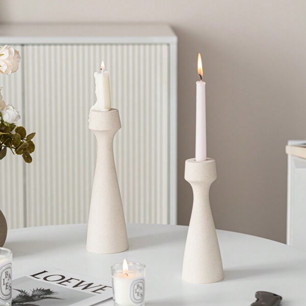 1 Stück nordische Kerzentülle Kerzenhalter für Kerzenlicht Dinner Tischdekoration, Keramik Kerzensäule für Hochzeitsdekoration, Tischdekoration, Atmosphäre Kreation, Feiertags Geschenke, Raumdekor, Wohnzimmerdekoration