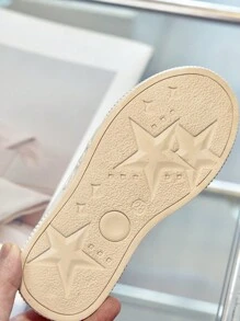 1 paire Chaussures plates souples et antidérapantes casual pour filles, chaussures bébé à enfiler pour le printemps et l'automne