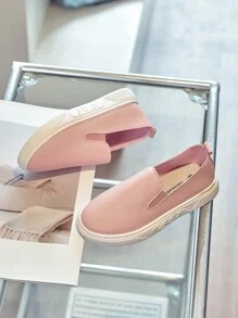 1 paire Chaussures plates souples et antidérapantes casual pour filles, chaussures bébé à enfiler pour le printemps et l'automne