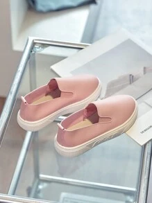 1 paire Chaussures plates souples et antidérapantes casual pour filles, chaussures bébé à enfiler pour le printemps et l'automne
