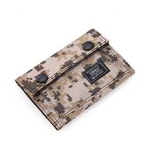 1 Pc New Ultra Thin Casual Mini Camouflage Folding Short Wallet,Portable Short Change Purse ID Card Cash Coin Simple Style Men's And Women's Small Clutch Bag Zipper Coin Purse Credit Bank Card Case Holder Pouch - Multicolor - View 13