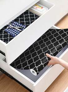 1卷黑色廚房櫥櫃櫥架墊，非粘性抽屜墊，防滑櫃架墊，EVA防水櫥櫃墊，適用於浴室廚房餐具室（11.8*59寸） - 黑色 - 查看 15