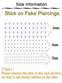 Fake Piercings Fake Face Piercing Fake Lip Stud Fake Nose Stud Stick On Fake Bridge Eyebrow Piercing Fake Eyebrow Ring Fake Piercing Balls Face Gems Hair Gems Hair Jewels Face Jewels Eye Jewels Stick On Hair Gems Sticky Hair Rhinestones Face Rhinestones For Prom Halloween Music Festival