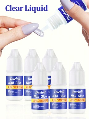 1PC/6PCS/10PCS/20PCS/40PCS Nail Glue For Acrylic Nails, 3g Clear Long Lasting Rhinestone Gems Glue Gel, Nail Glue Gel Press On Nails For Nail Art Manicure