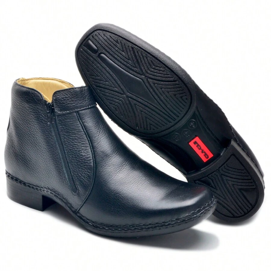 Soft And Lightweight Orthopedic Leather Anti-Stress Boot - 黑色 - 查看 1